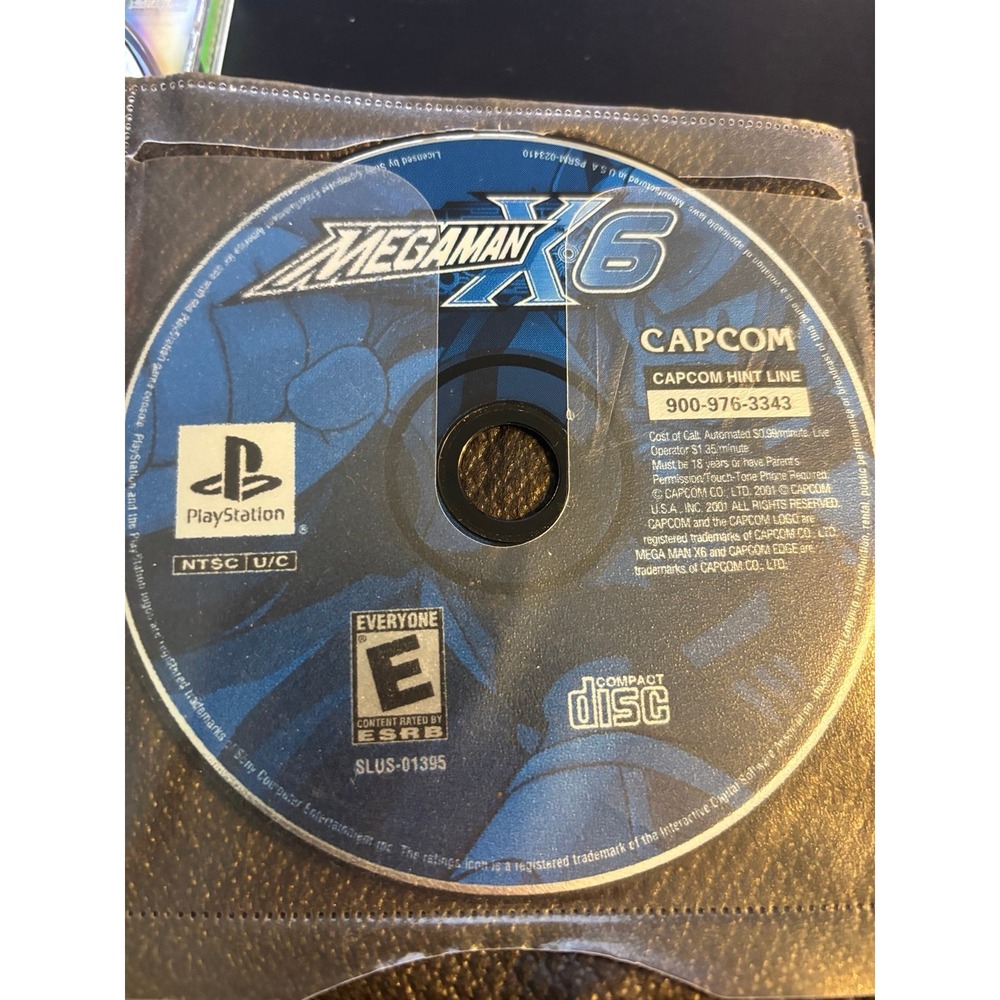 Megaman X6 / Mega Man X-6 Sony Playstation 1 PS1 Game Disc Only Tested